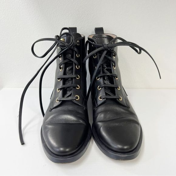 Stuart Weitzman Black Leather Ryder Boots Bootie 7.5 - Picture 3 of 9